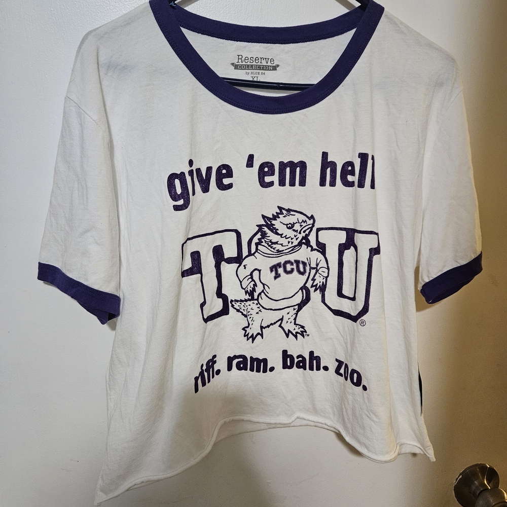 Reserved White and Purple Graphic Tee